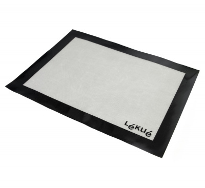 180081 Коврик для выпечки, 40*30см силикон Lekue, Native Microwave (черно-белый)