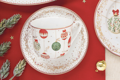 EL-R1192/CEVE Салатник 23*10 см 2,5 л, Easy Life, Christmas Eve, декор "Новогодние шары"