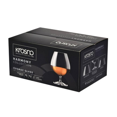 KRO-F579270055041270-6 Фужеры для коньяка Krosno Гармония 550мл 6 штук