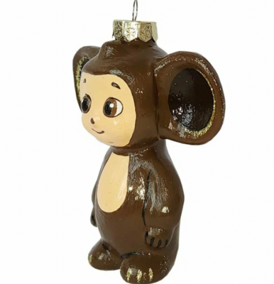 ФУ4-2212/1 Елочная игрушка, серия "Чебурашка", высота 9 см, в подарочной упаковке