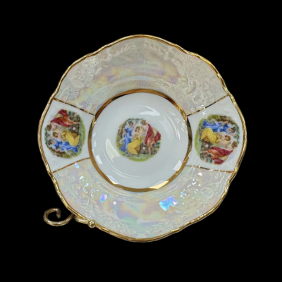 БЕР0026 Салатник круглый 13 см, Bernadotte,  декор "Мадонна перламутр"