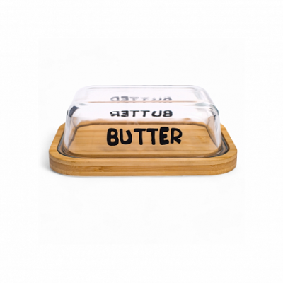 GL302 Масленка на бамбуковой подставке, Glasserie, серия BUTTER 