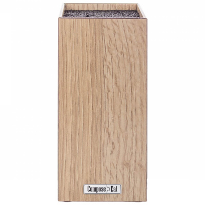 PDN102094OA4 Подставка для кухонных ножей, универсальная, 10*10*23см, дуб натуральный, композитный м
