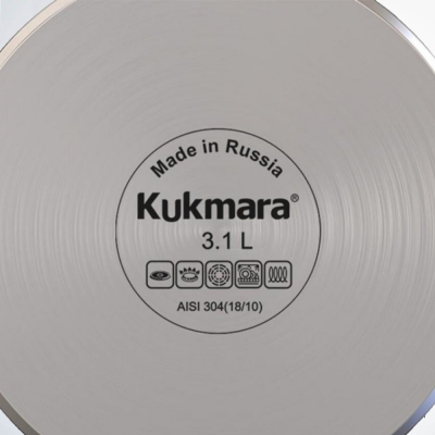 SF-STP3124G Кастрюля-сотейник 24см 3,1л, индукция, нержавеющая сталь, Kukmara, серия Safia
