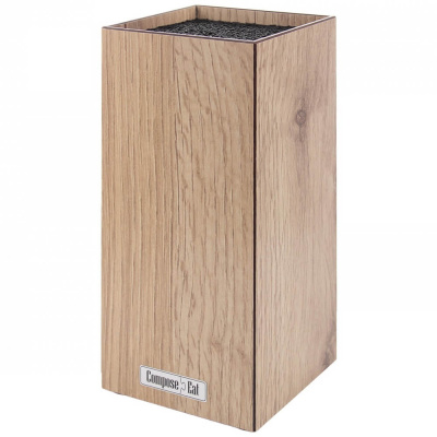 PDN102094OA4 Подставка для кухонных ножей, универсальная, 10*10*23см, дуб натуральный, композитный м