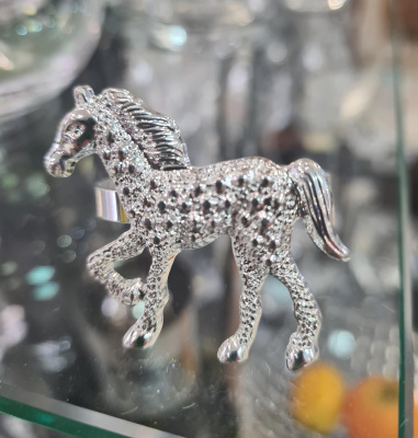 ANLAF-A-020 Кольцо для салфеток 4см, Anna Lafarg, Лошадь, Horse