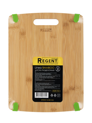 93-BM-4-02.2 Доска разделочная  с силиконовыми вставками 33*25*1,5см, Linea Bamboo