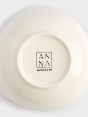 ANLAF-FXY-160128-6 Пиала 14*5 см, Anna Lafarg, белая с серебристым кантом, Конь, White horse